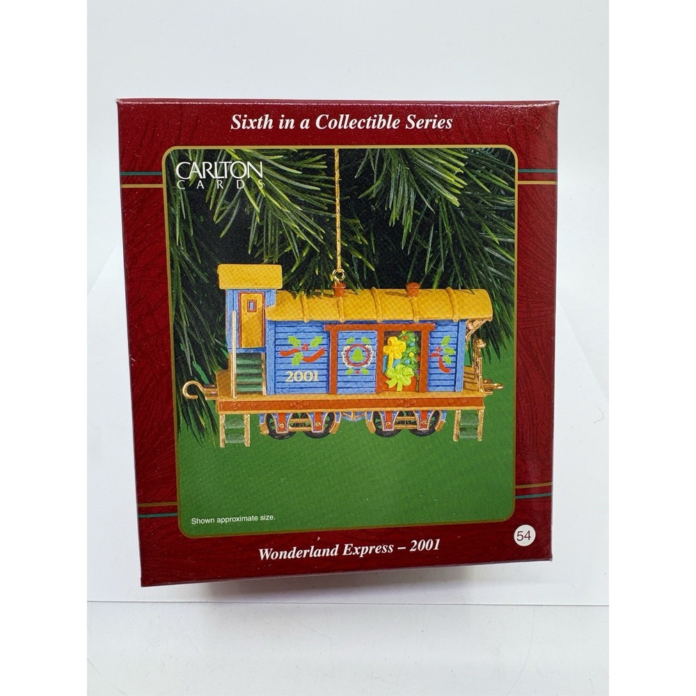 Carlton Cards Heirloom 2001 Wonderland Express Train Christmas Ornament NEW